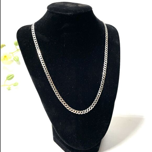 Sterling Silver Cuban Link Necklace - Picture 1 of 3